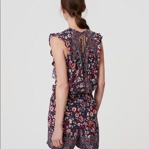 Loft Petite Rose Garden Flutter Sleeve Romper